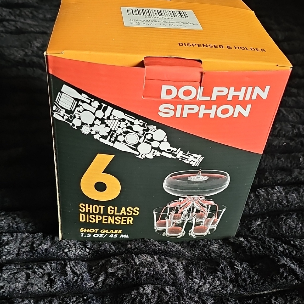 Dolphin Siphon Shot Glass Dispenser